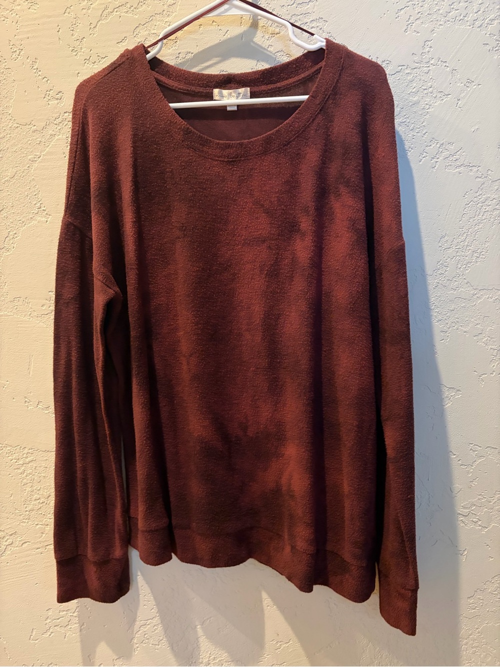 nine britton Scoop Neck Sweater in Deep burgundy